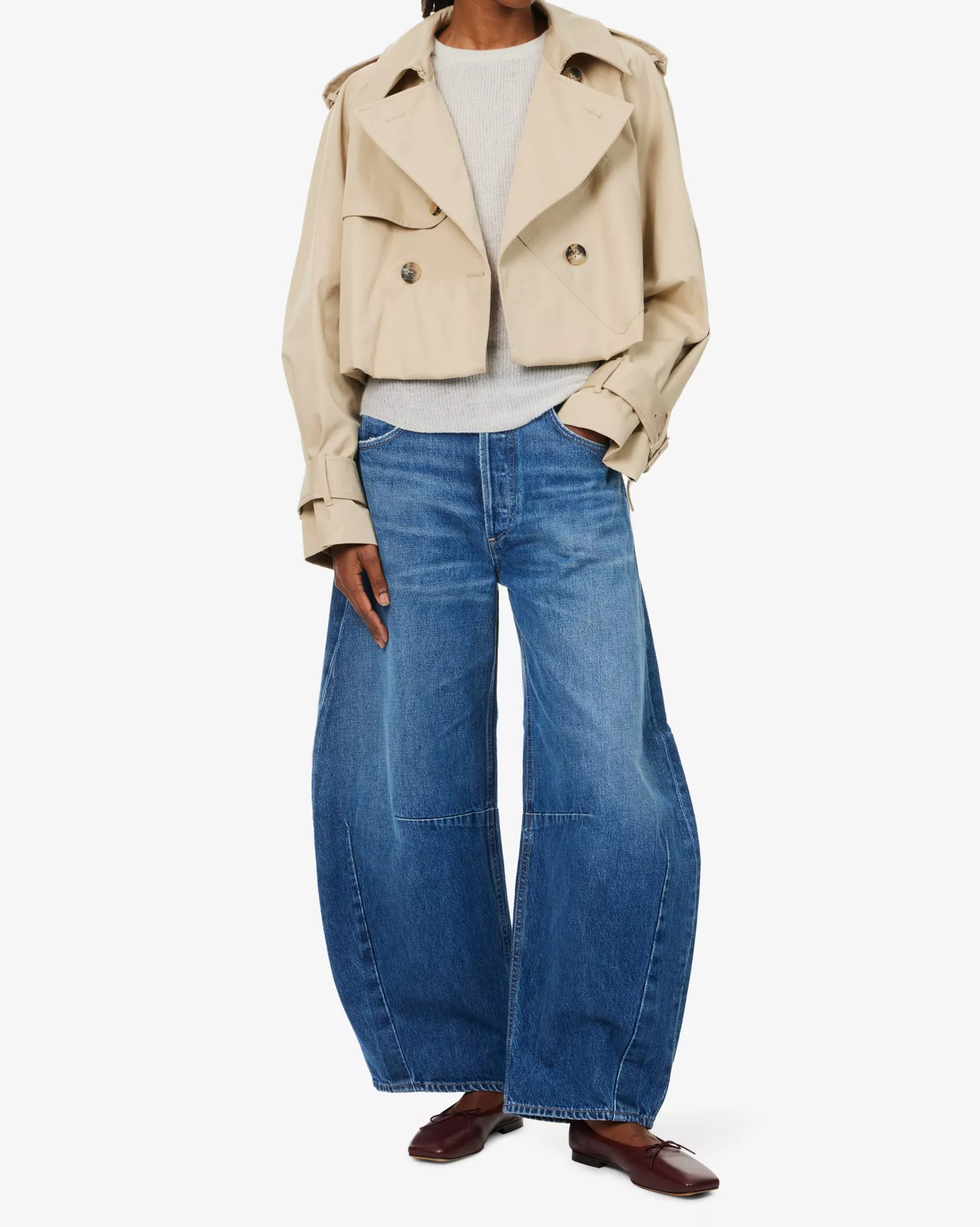 Horseshoe Exaggerated Barrel-Leg Denim Jeans Horseshoe Exaggerated Barrel-Leg Denim Jeans