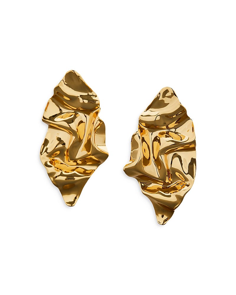 Crumpled Large Post Earrings