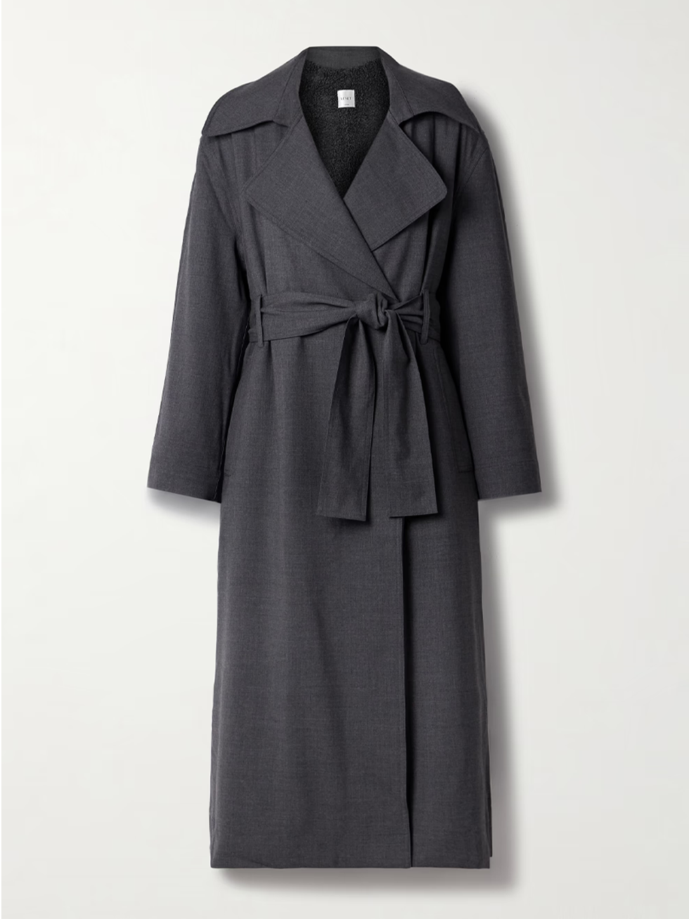 Leset Jane belted double-breasted wool-blend trench coat