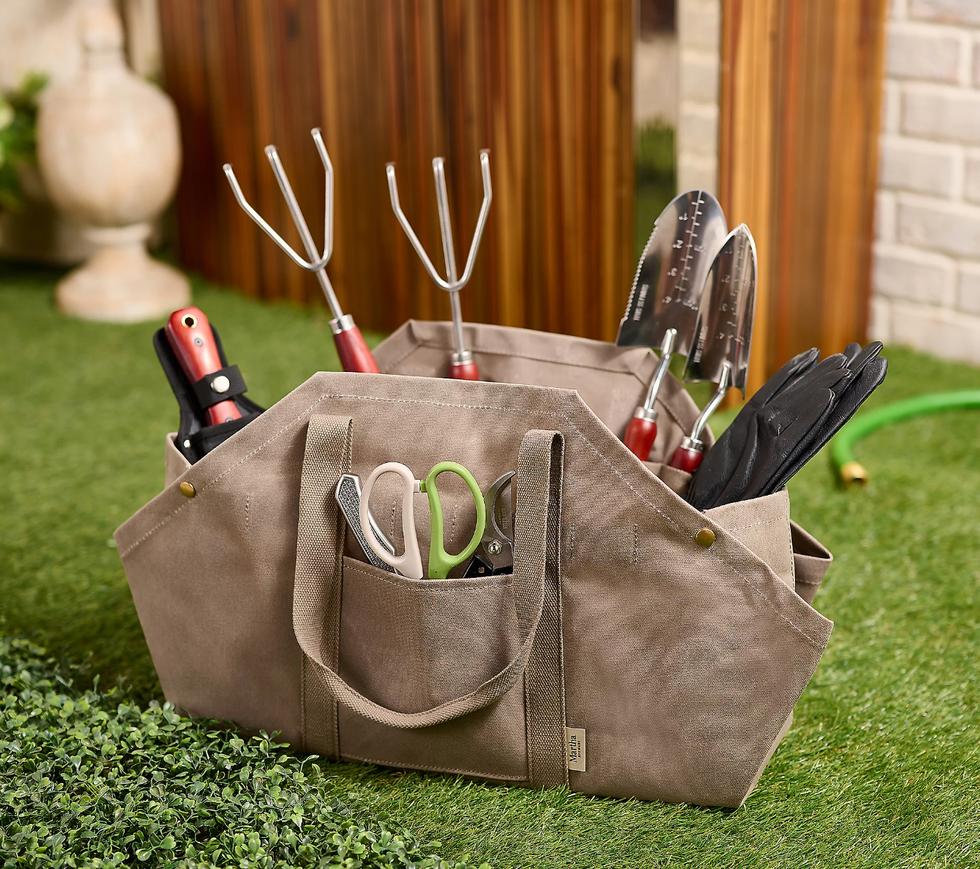 Waxed Canvas Garden Tool Bag