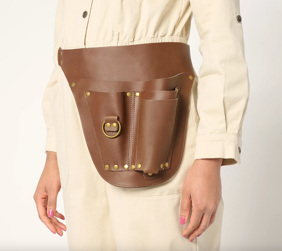 Wearable Leather Garden Tool Pouch
