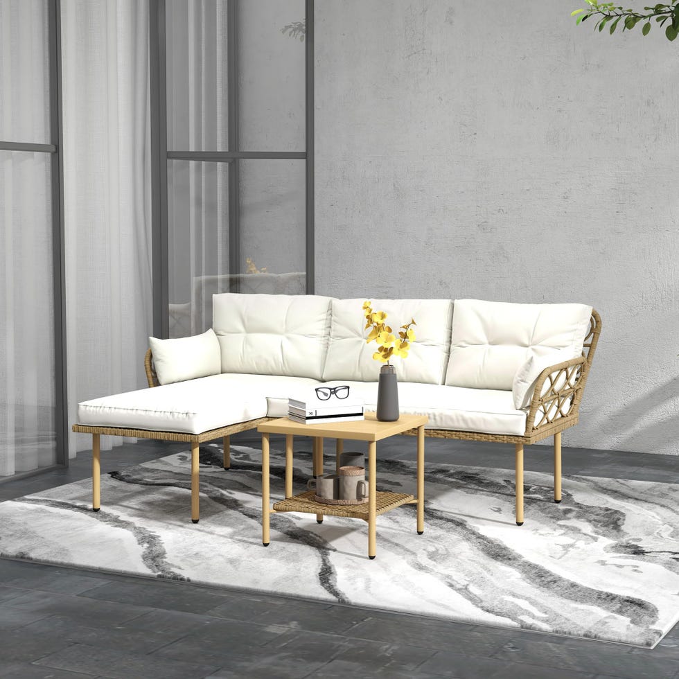 Conjunto de sofá exterior con mesa 
