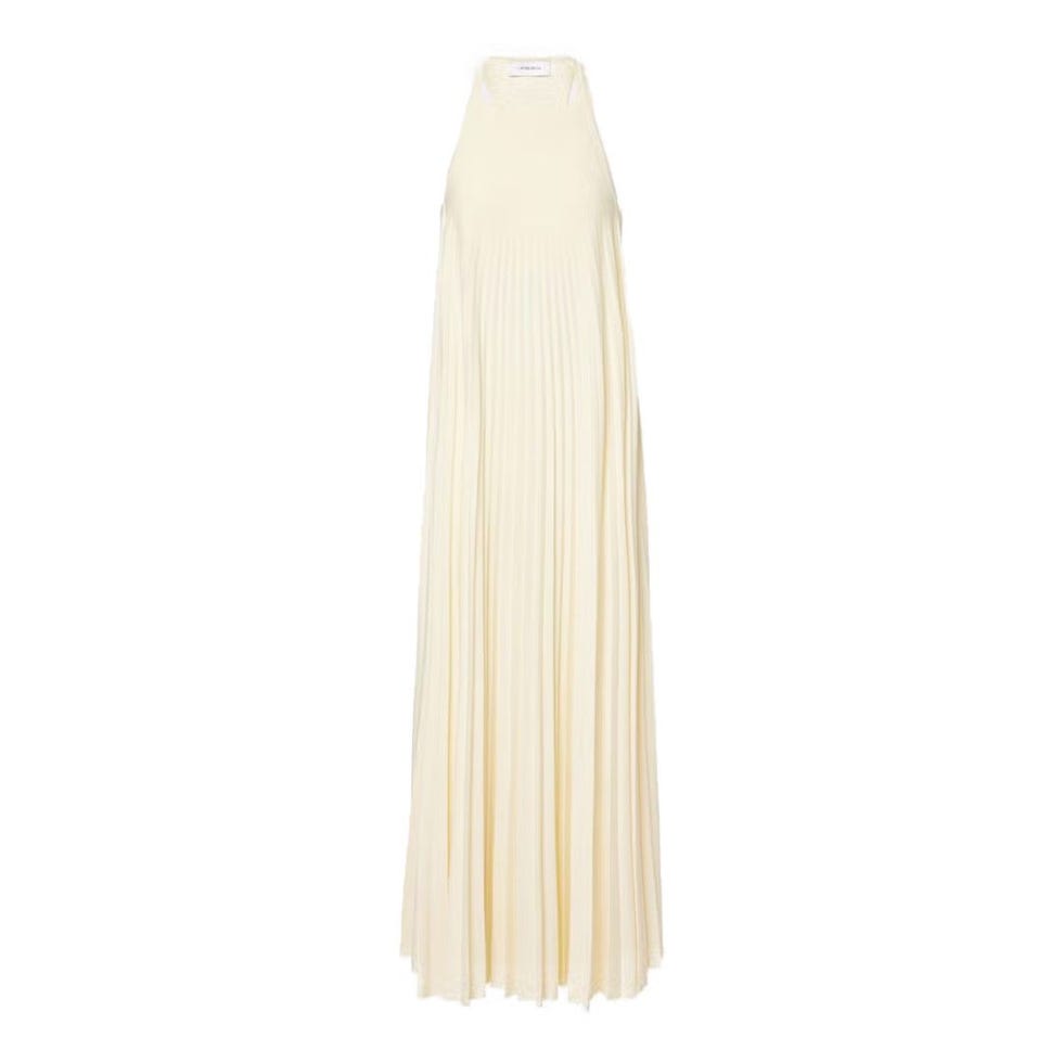 Verdier Pleated Halterneck Maxi Dress