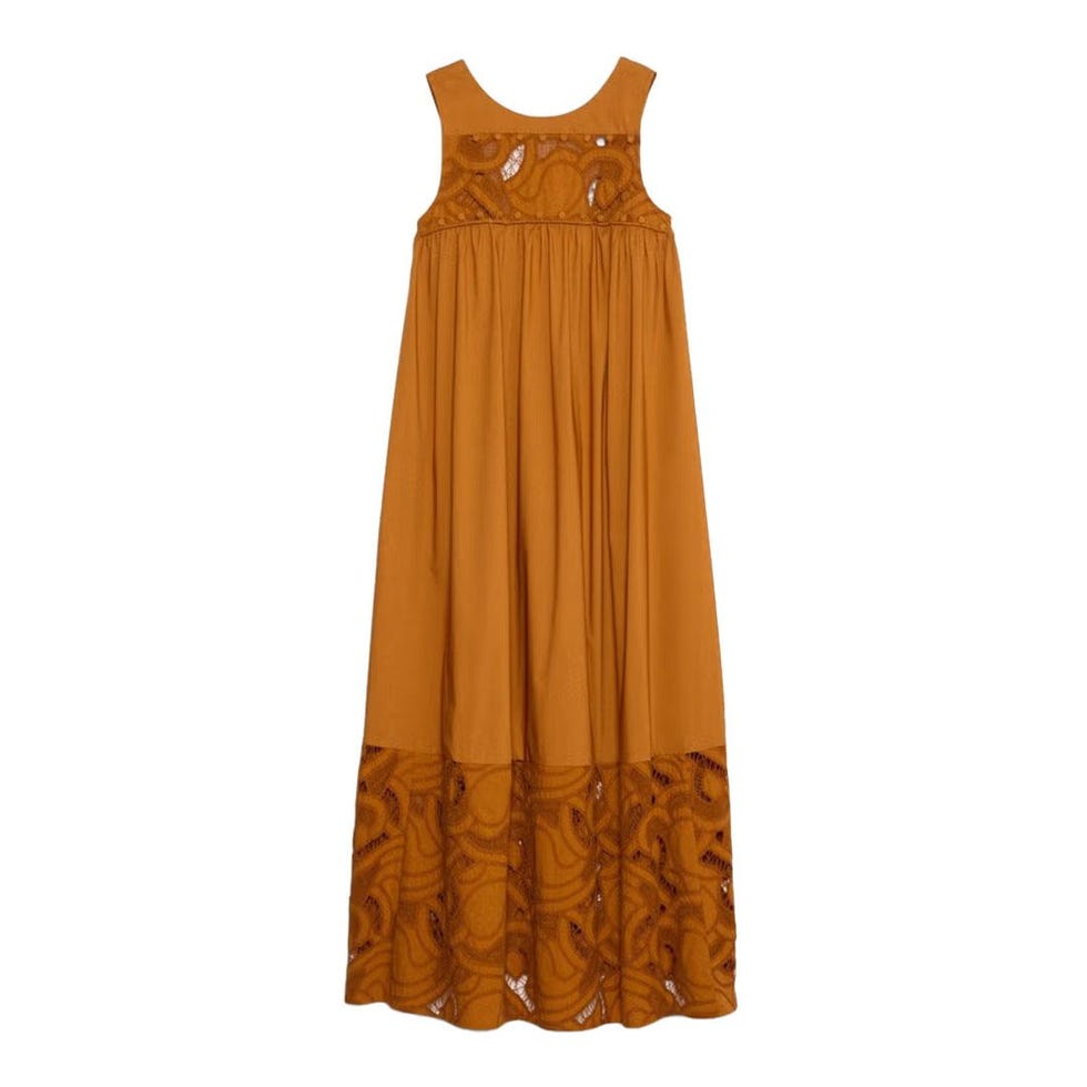 Embroidered Cotton Poplin Maxi Dress