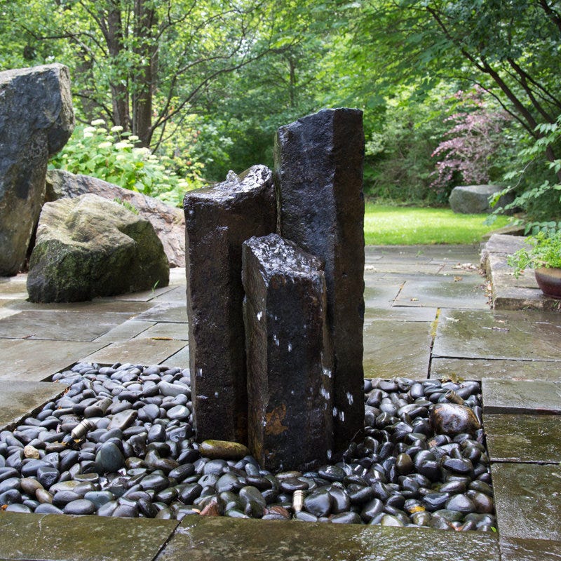 Natural Mongolian Basalt Columns Set Of 3