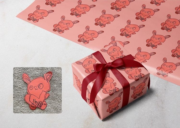 Kids' Art Wrapping Paper