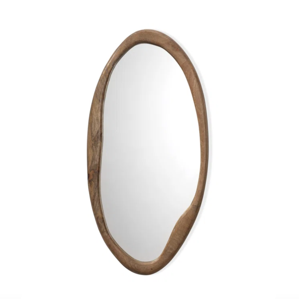 Wood Flat Wall Mirror