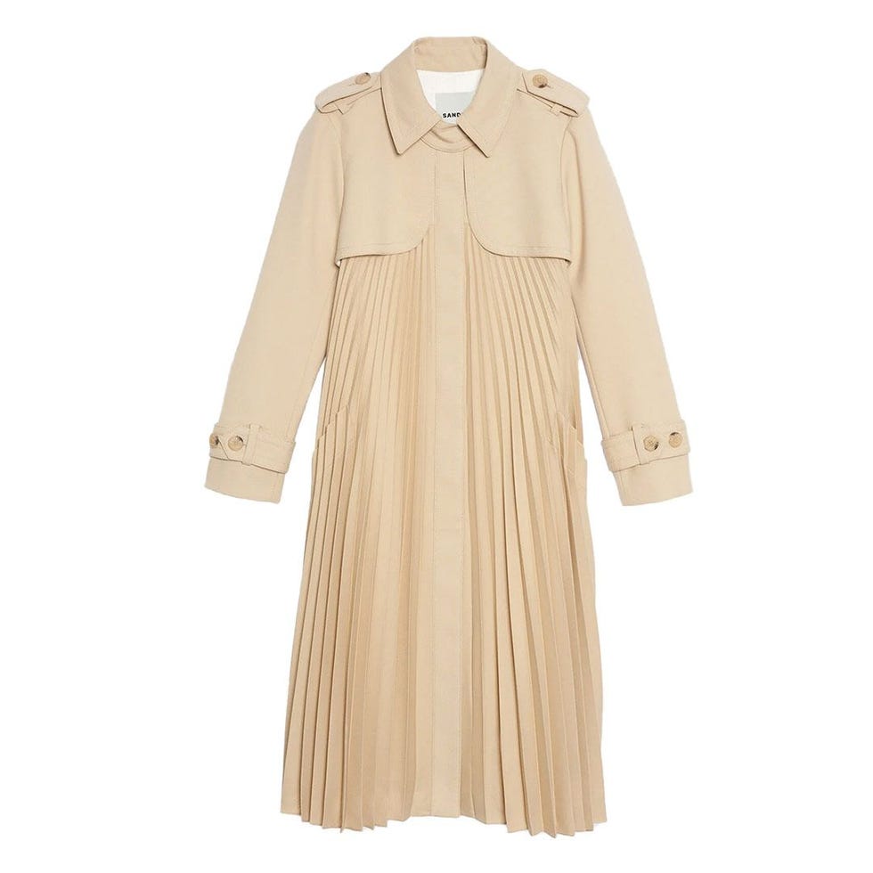 Pleated Trench Coat