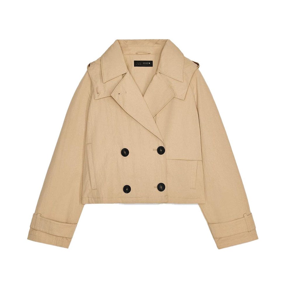 Short Hooded Trench Coat