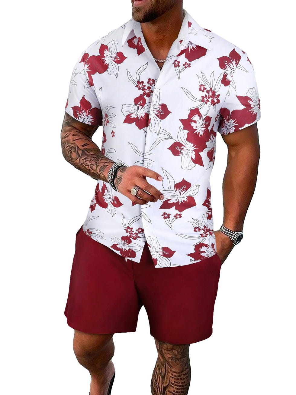 Vacation Beach Outfits 2 Piece Shorts Set