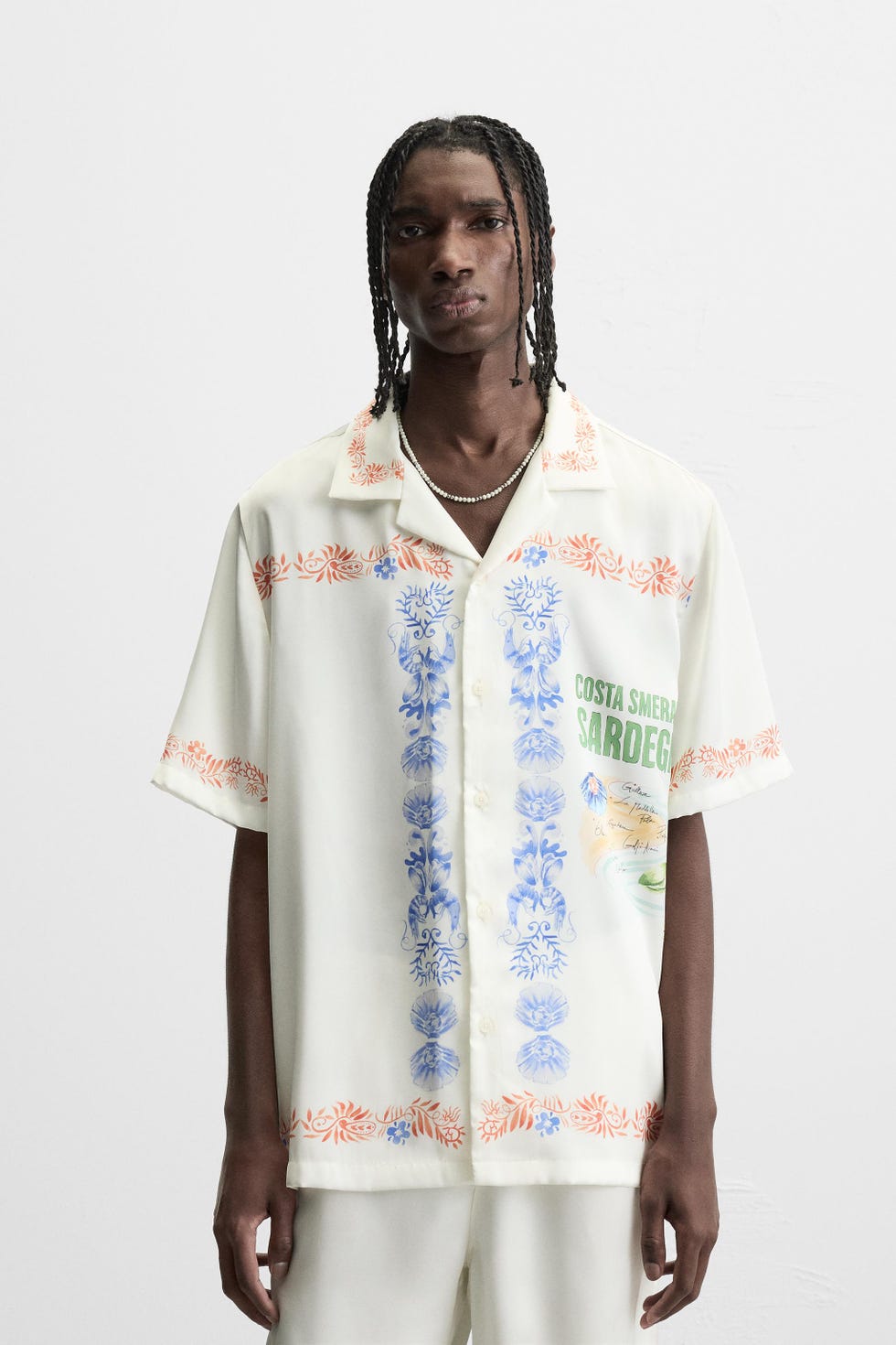 PRINTED SATIN SHIRT