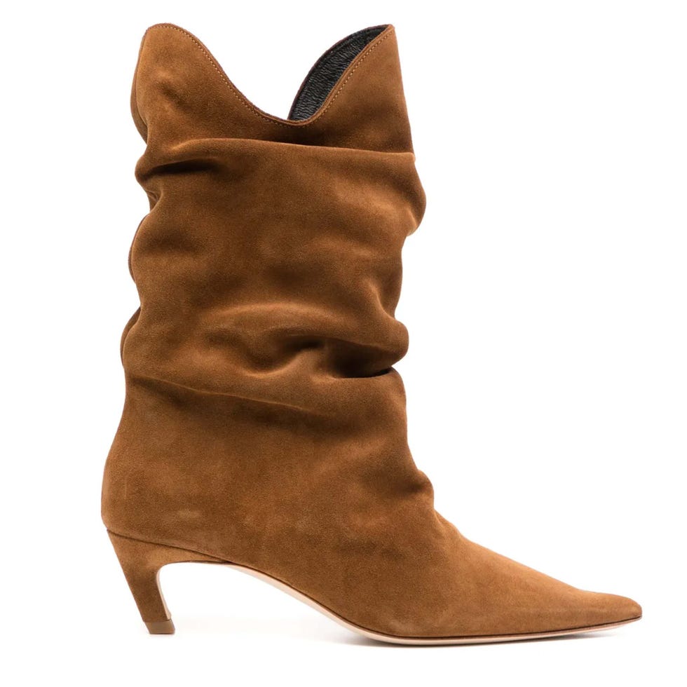 slouchy suede boots