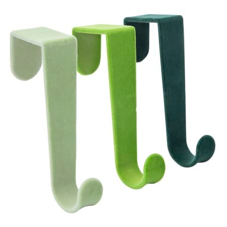 Flocked Over-the-Door Hooks, 3-Count