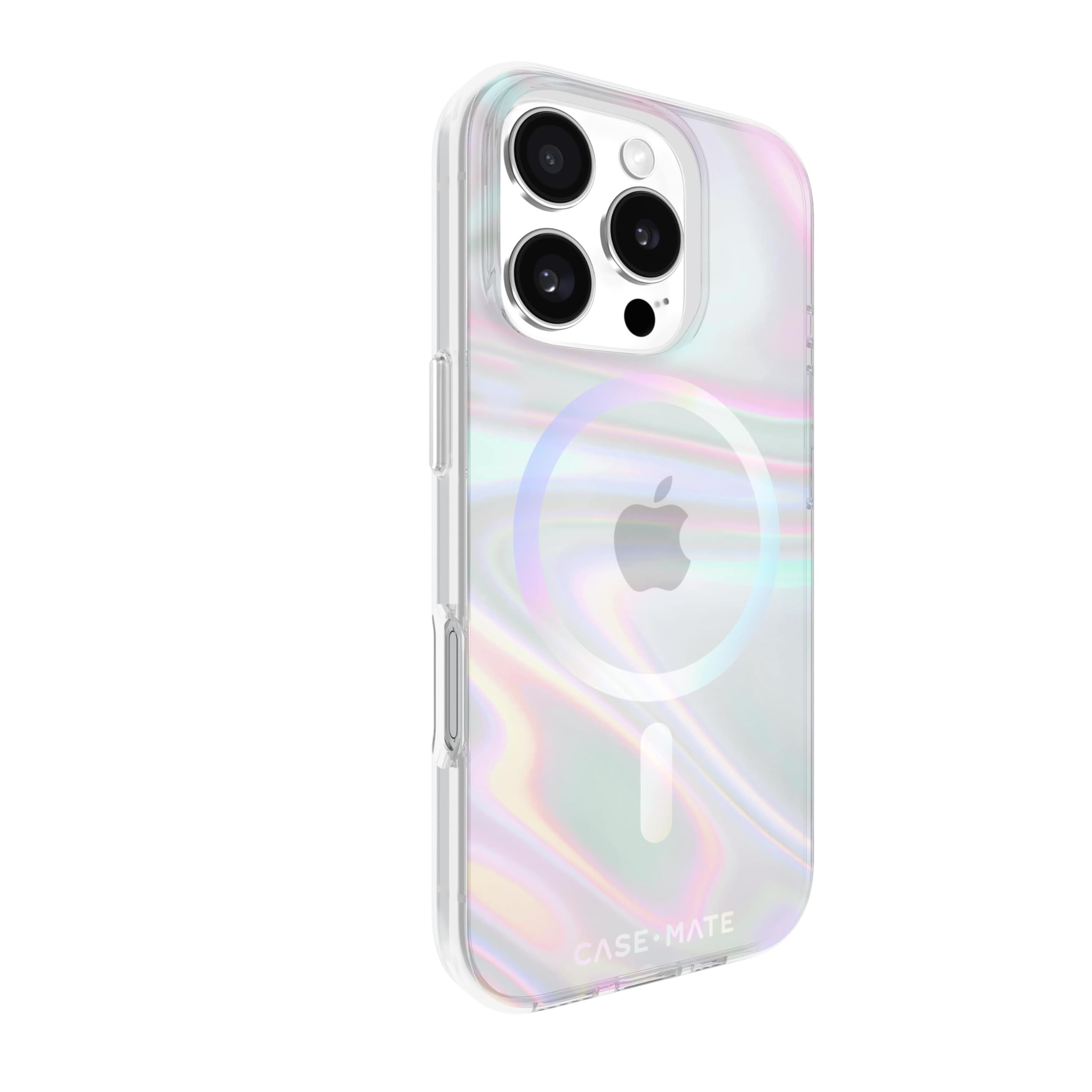 Case-Mate iPhone 16 Pro Case [Compatible with MagSafe] - Stylish Iridescent Phone Case with 12ft Drop Protection - Premium Magnetic Cover for iPhone 16 Pro - Soap Bubble