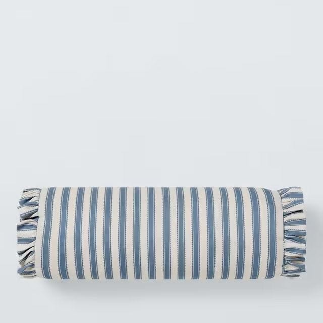 Pinetum Stripe Frilled Bolster Cushion