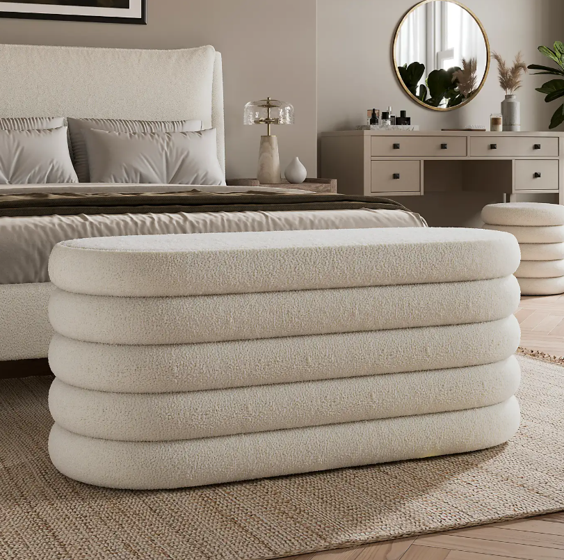 Murray Storage Ottoman, Sherpa