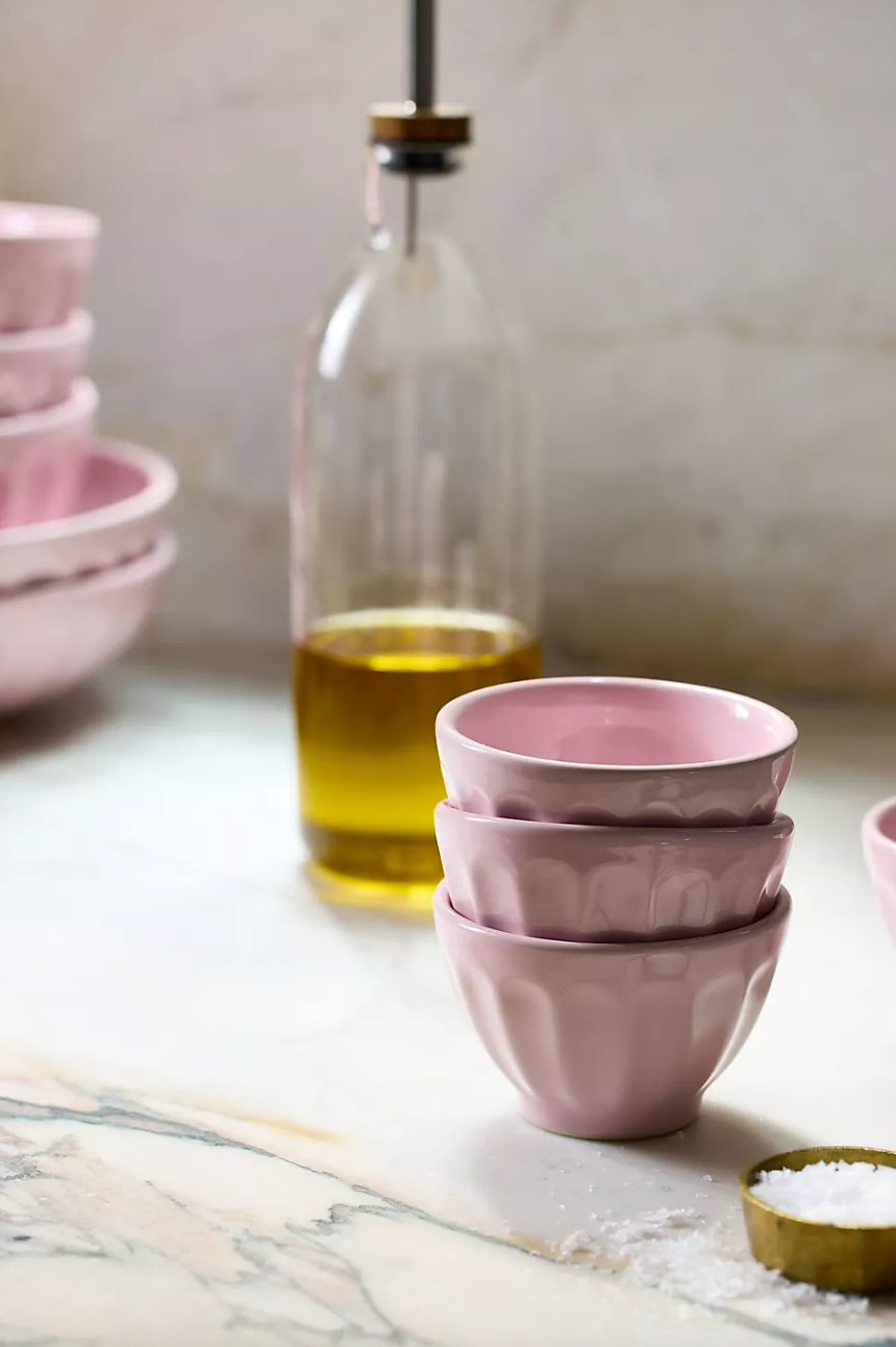 The Latte Stoneware Nut Bowls, Set of 4: Amelie Edition