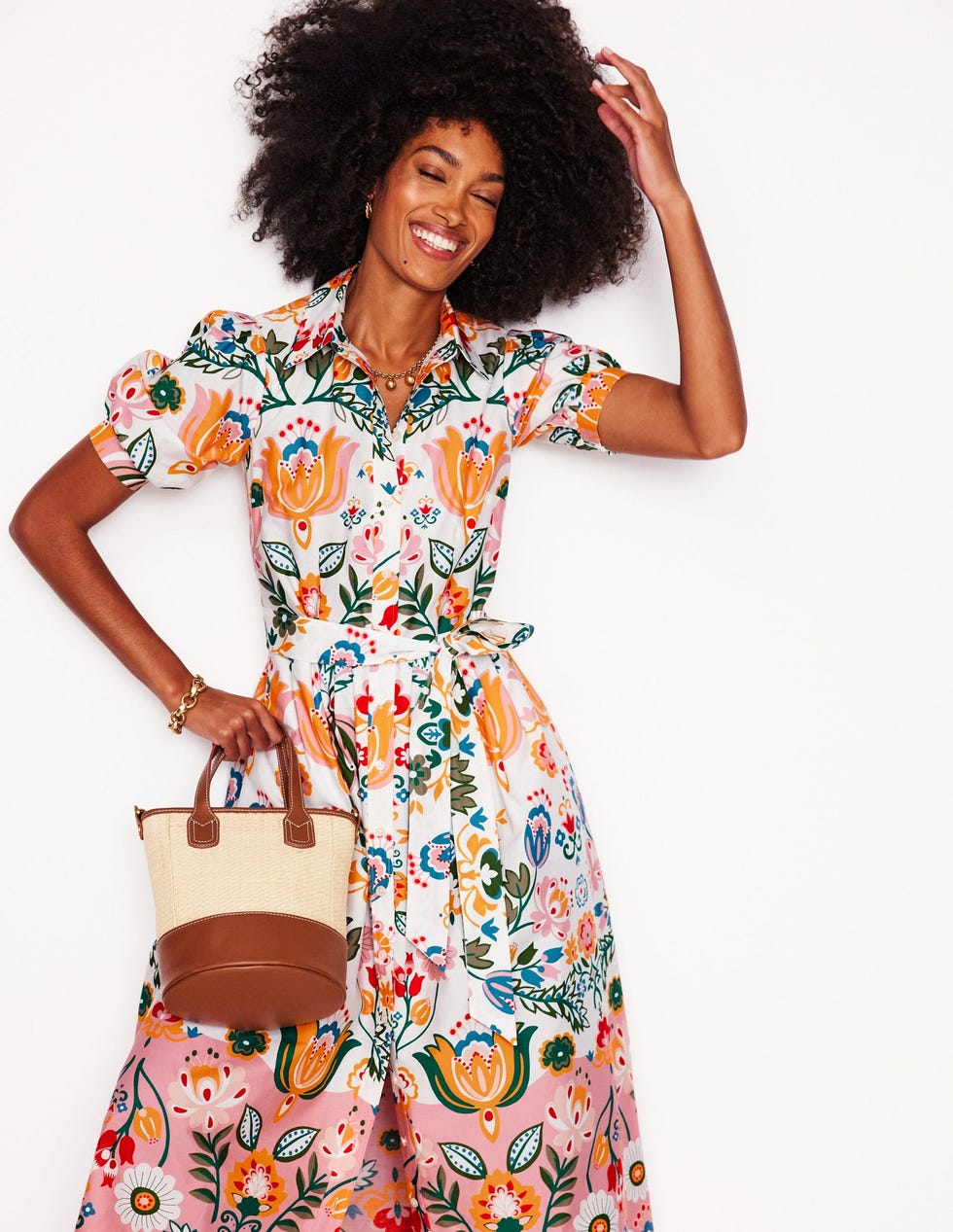 Alexa Maxi Shirt Dress Ivory