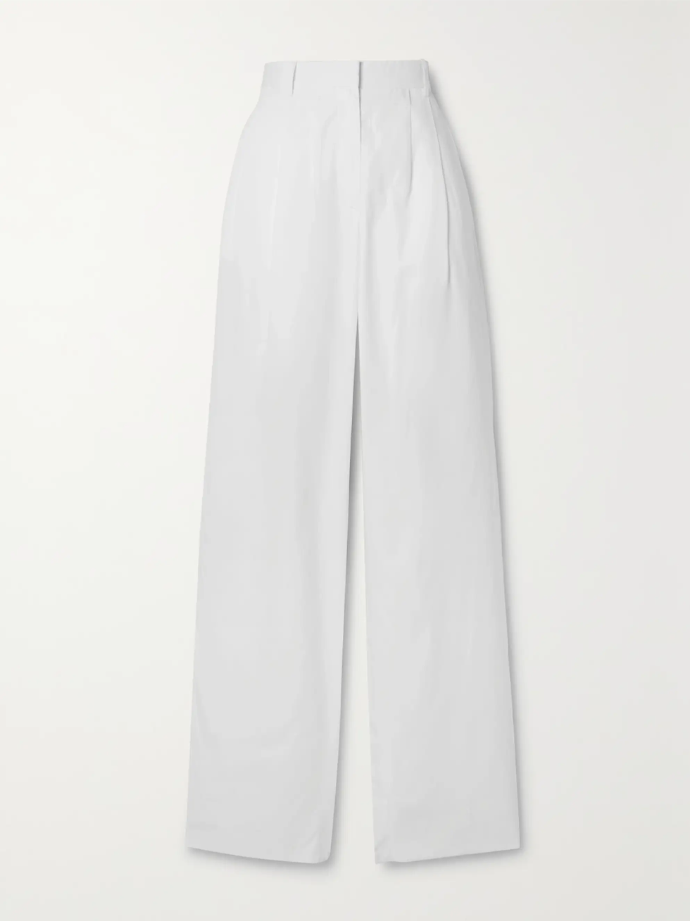 The Row Bufus pleated cotton-poplin straight-leg pants