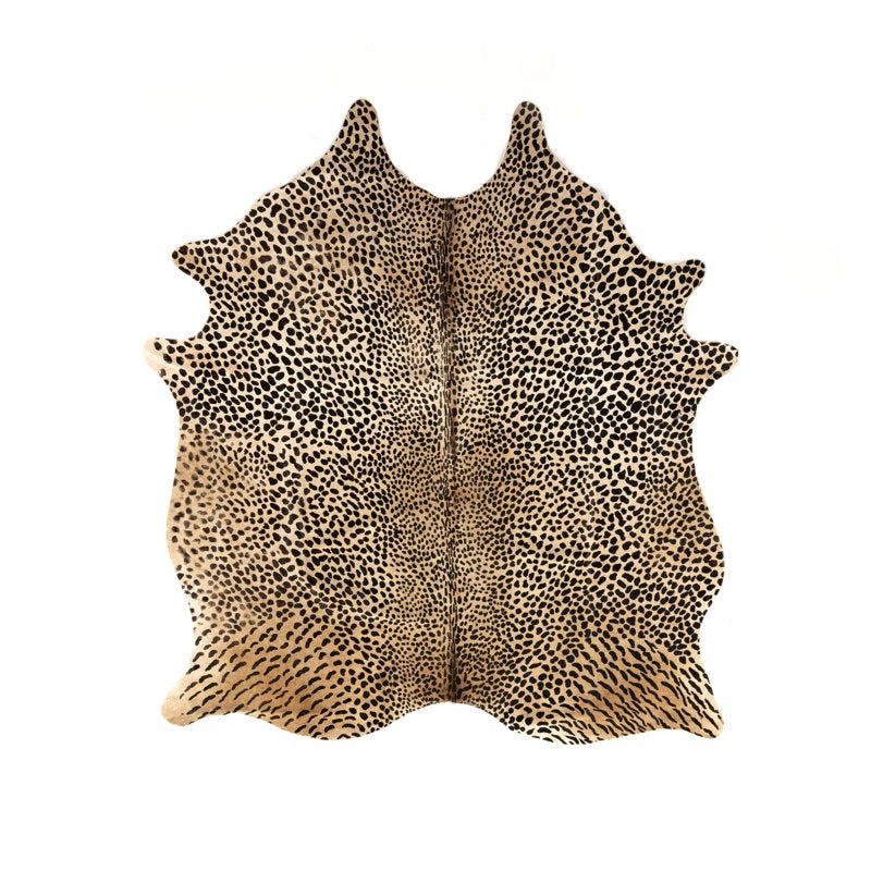 Leopard Cowhide Animal Print Area Rug