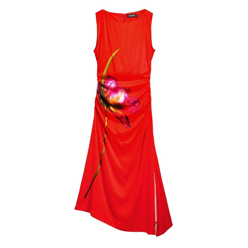 Orchid Asymmetric Midi Dress 