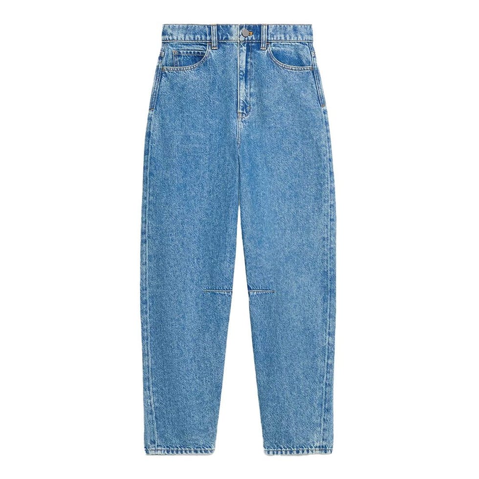 Drop Crotch Barrel Leg Jeans