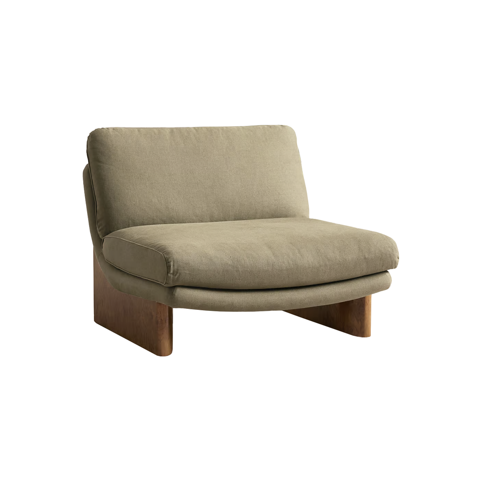Tellis Sectional Chair in Sage Linen