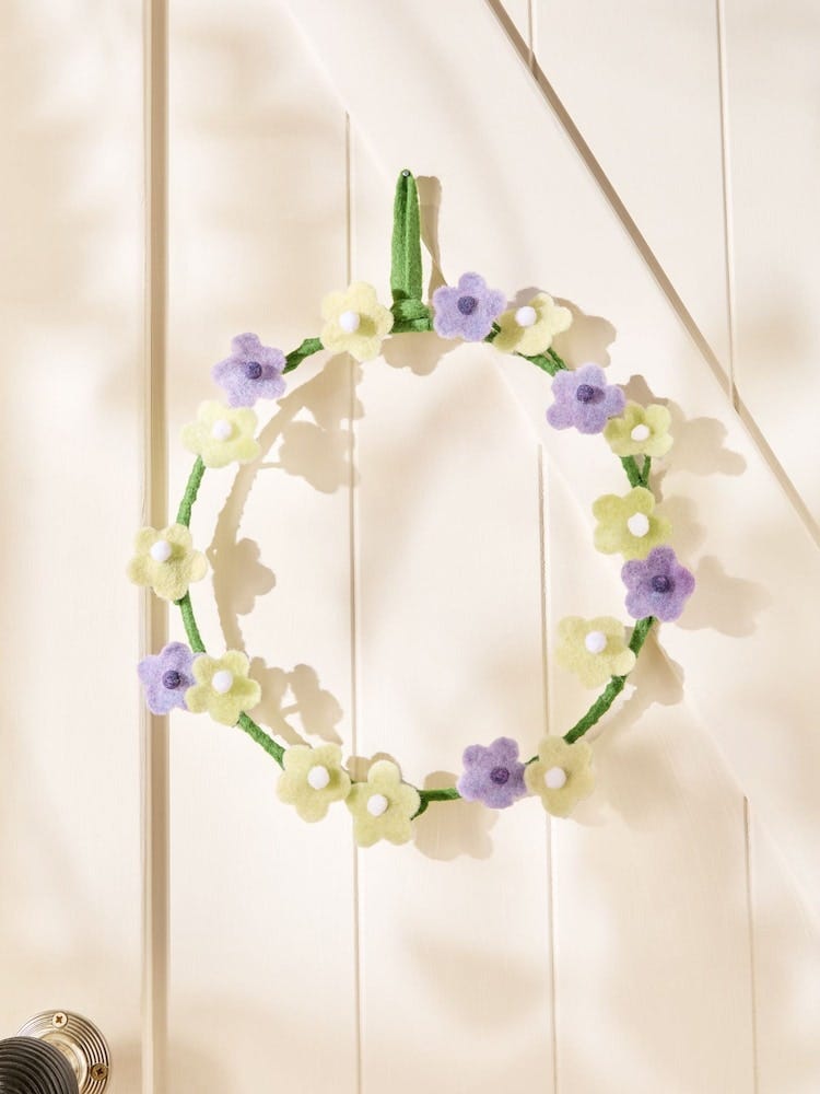 Multi Floral Spring Felt Wreath