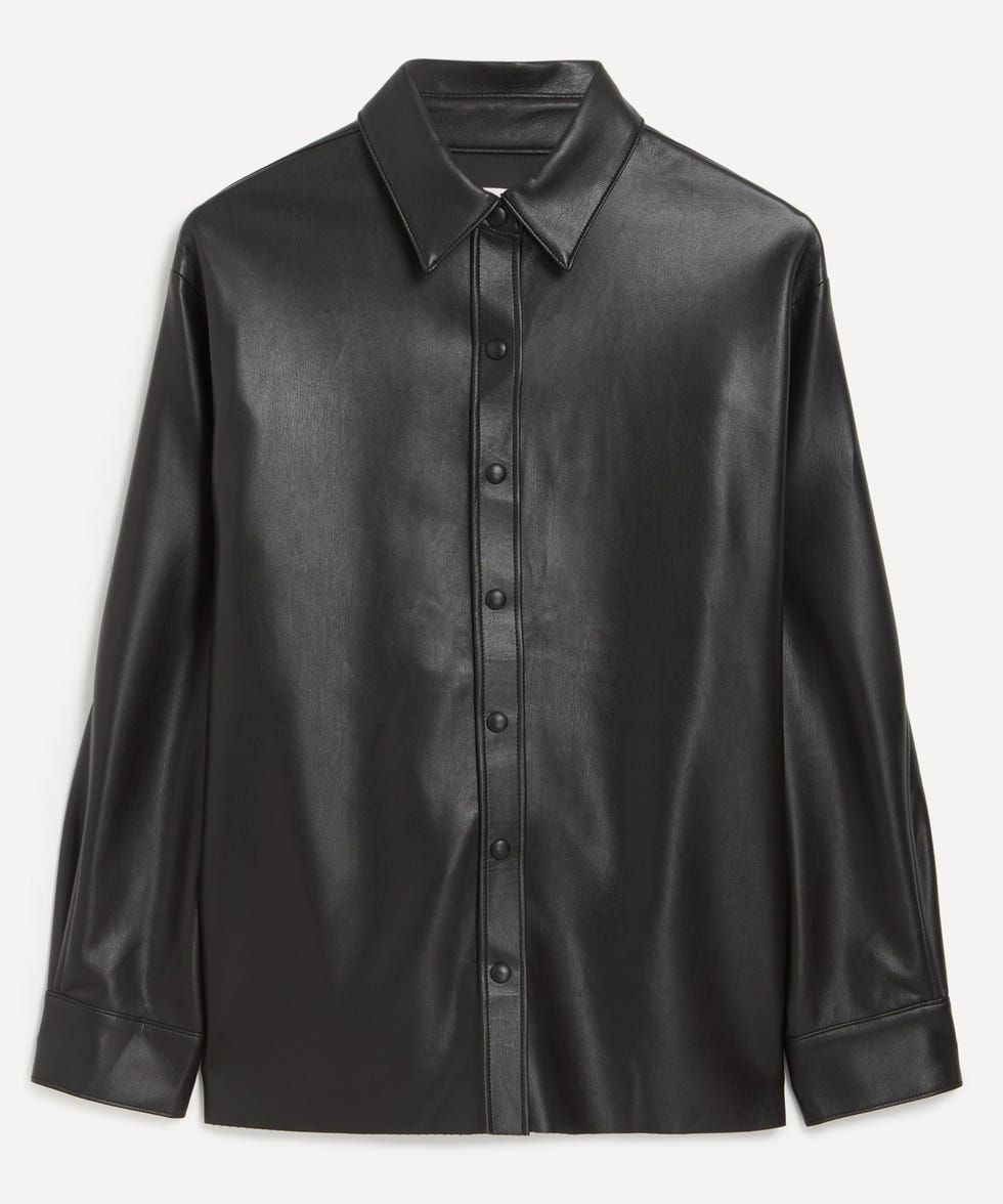 Agolde Aylin faux leather shirt