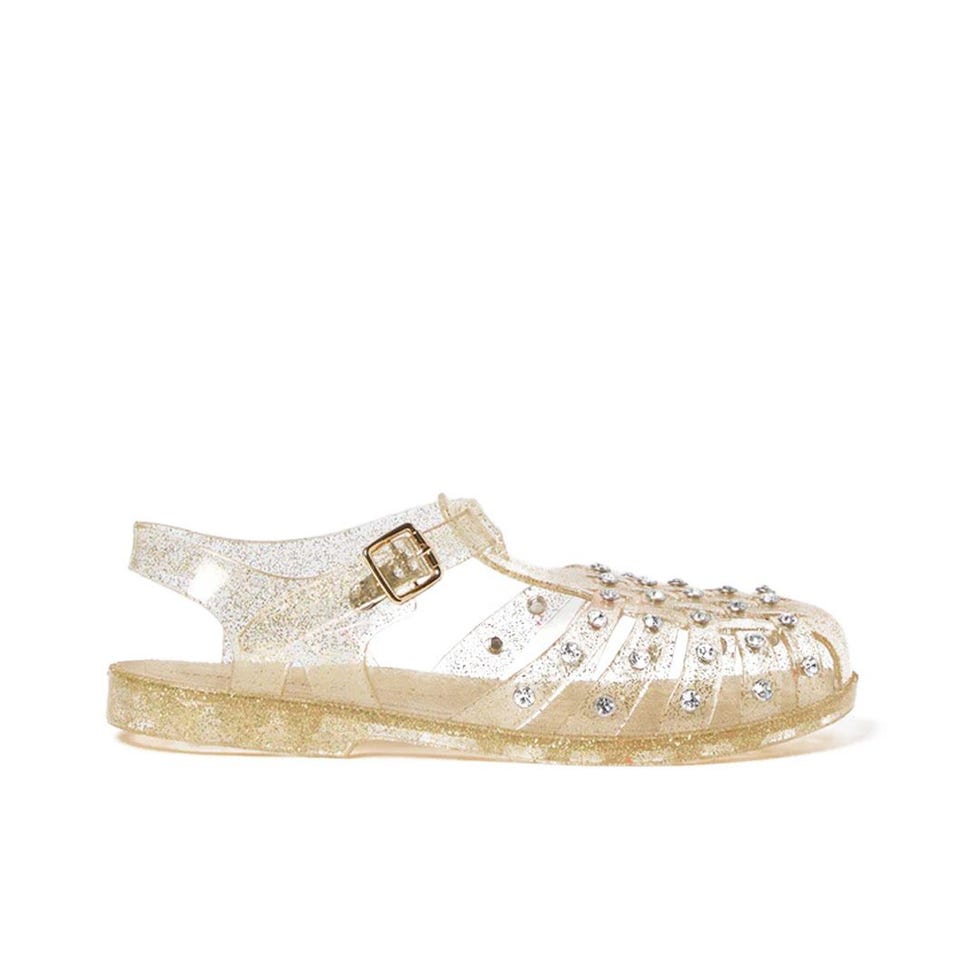 Rhys Champagne Glitter Jelly Sandal