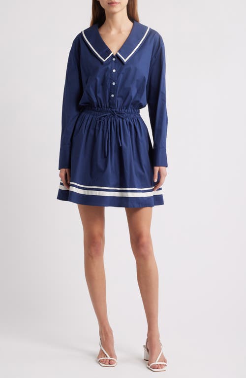 Long Sleeve Stretch Cotton Dress 