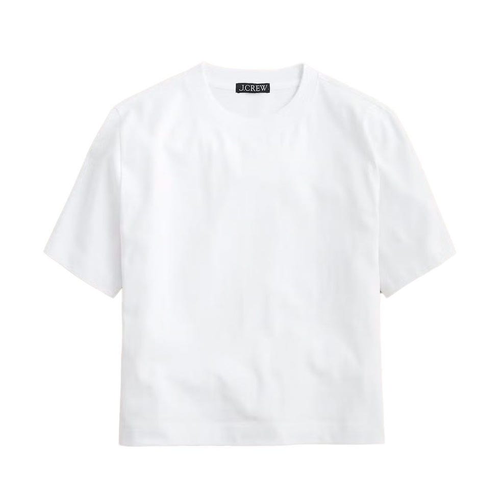 Relaxed premium-weight cropped T-shirt
