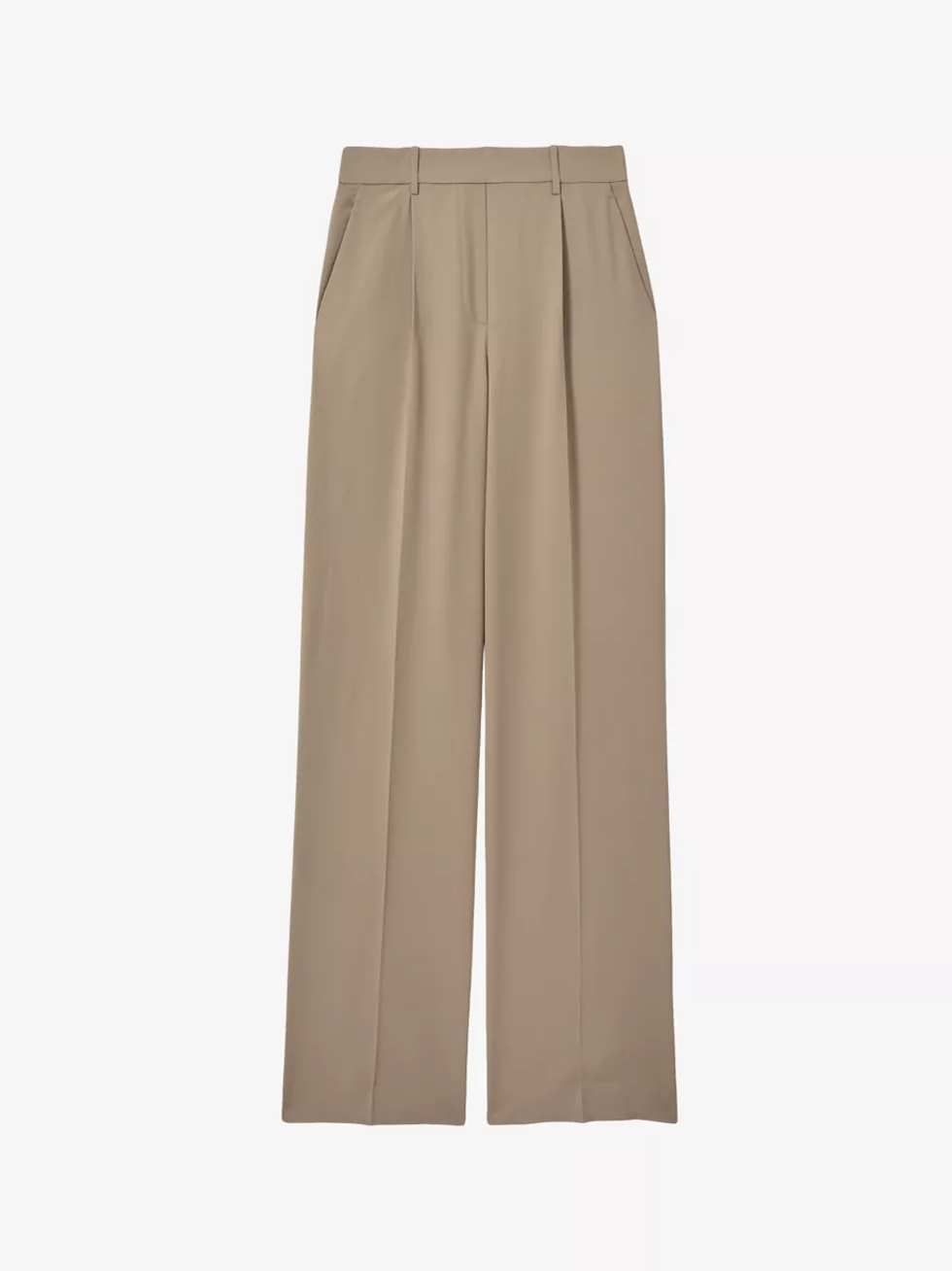 Reiss Eden elasticated-waist wide-leg twill trousers