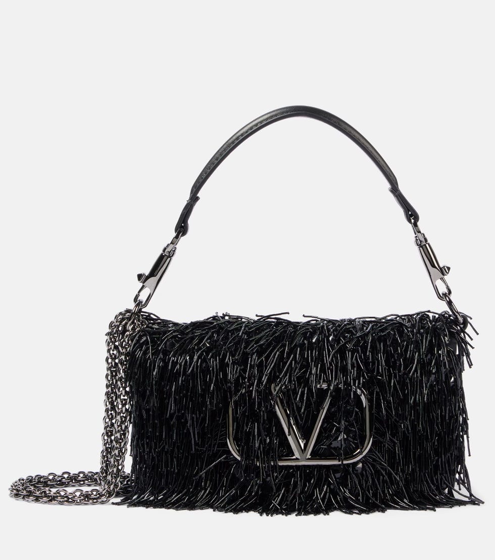 Locò Small beaded leather shoulder bag