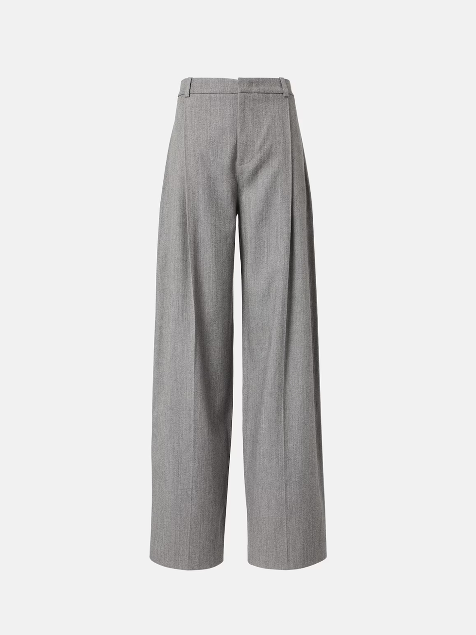 Vince high-rise wool-blend twill wide-leg pants