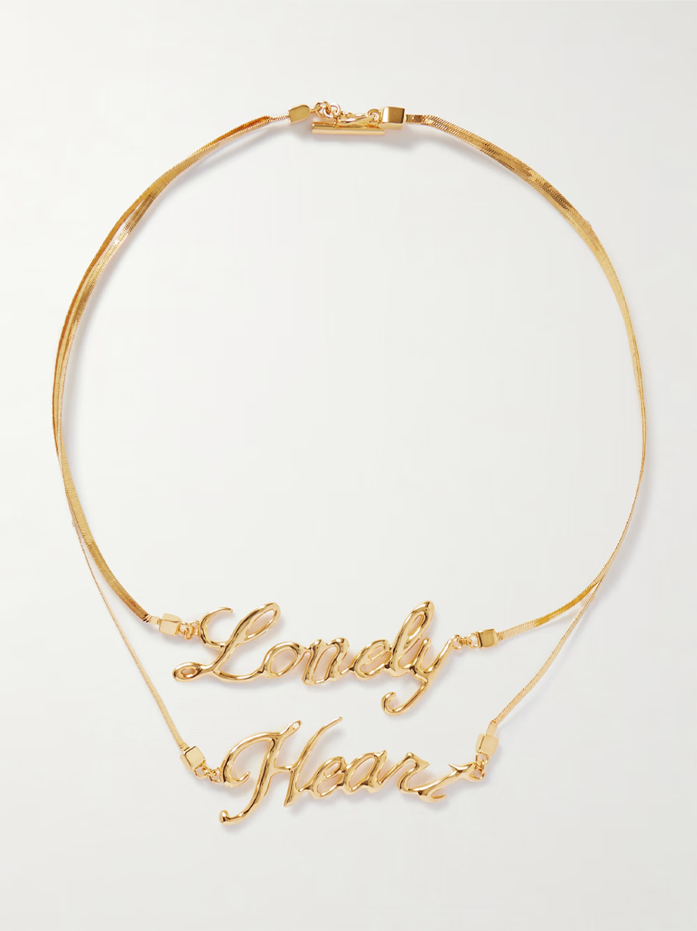 Jil Sander lonely heart gold-tone necklace