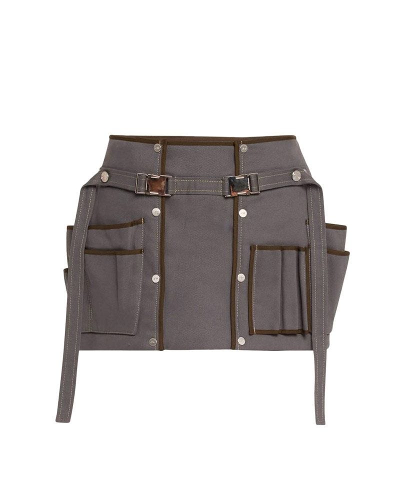 Denim Tool Belt Mini Skirt