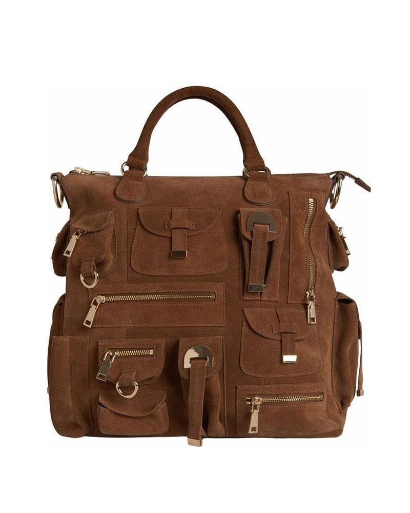 Leather Cargo Pocket Bag 