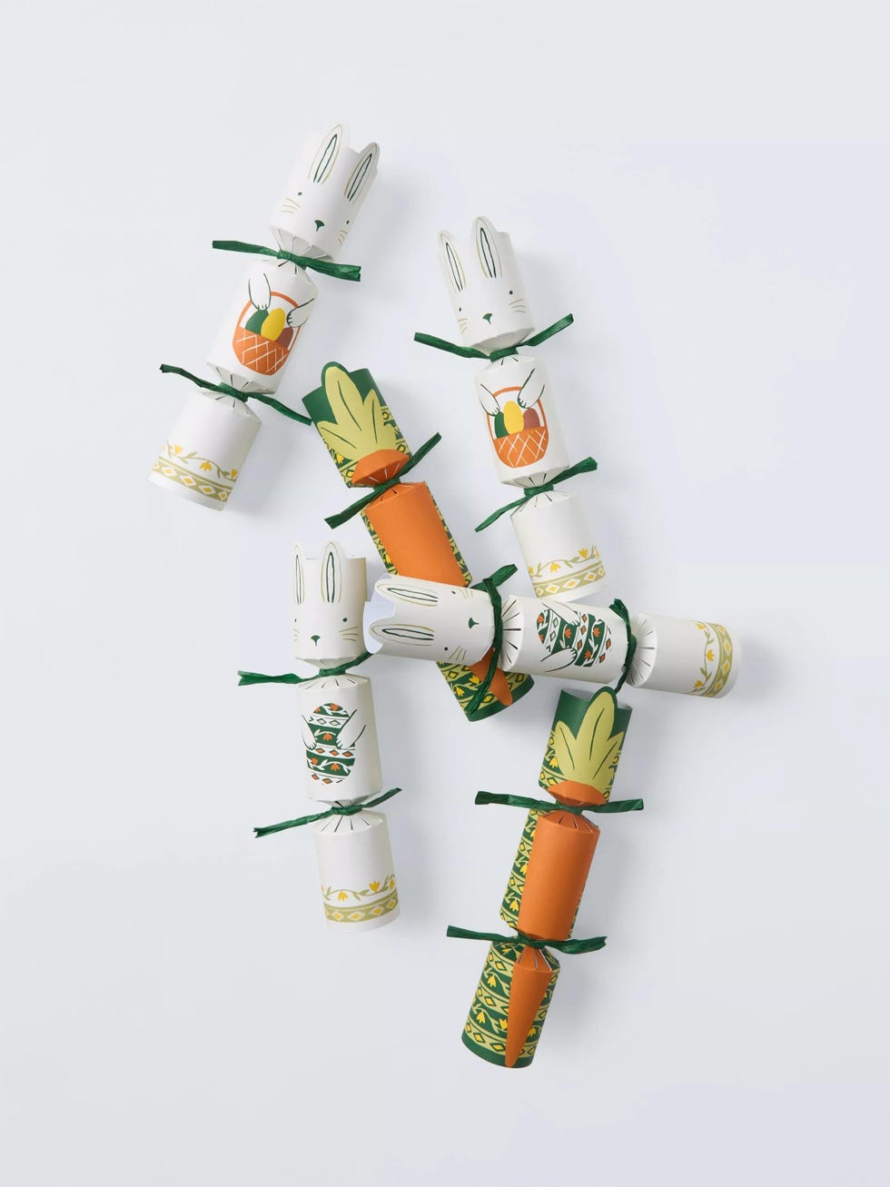 Rabbit and Carrot Mini Easter Crackers, Pack of 6