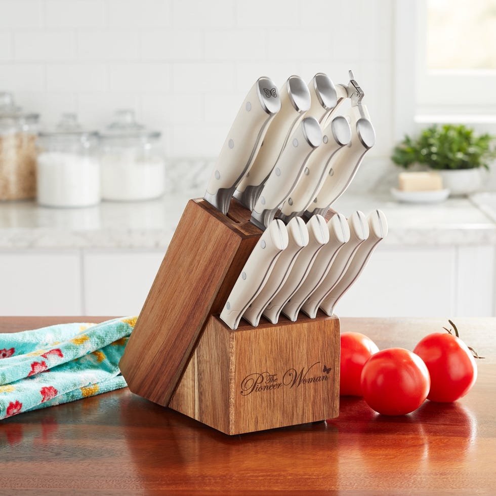The Pioneer Woman Pioneer Signature 14-Piece Stainless Steel Knife Block Set