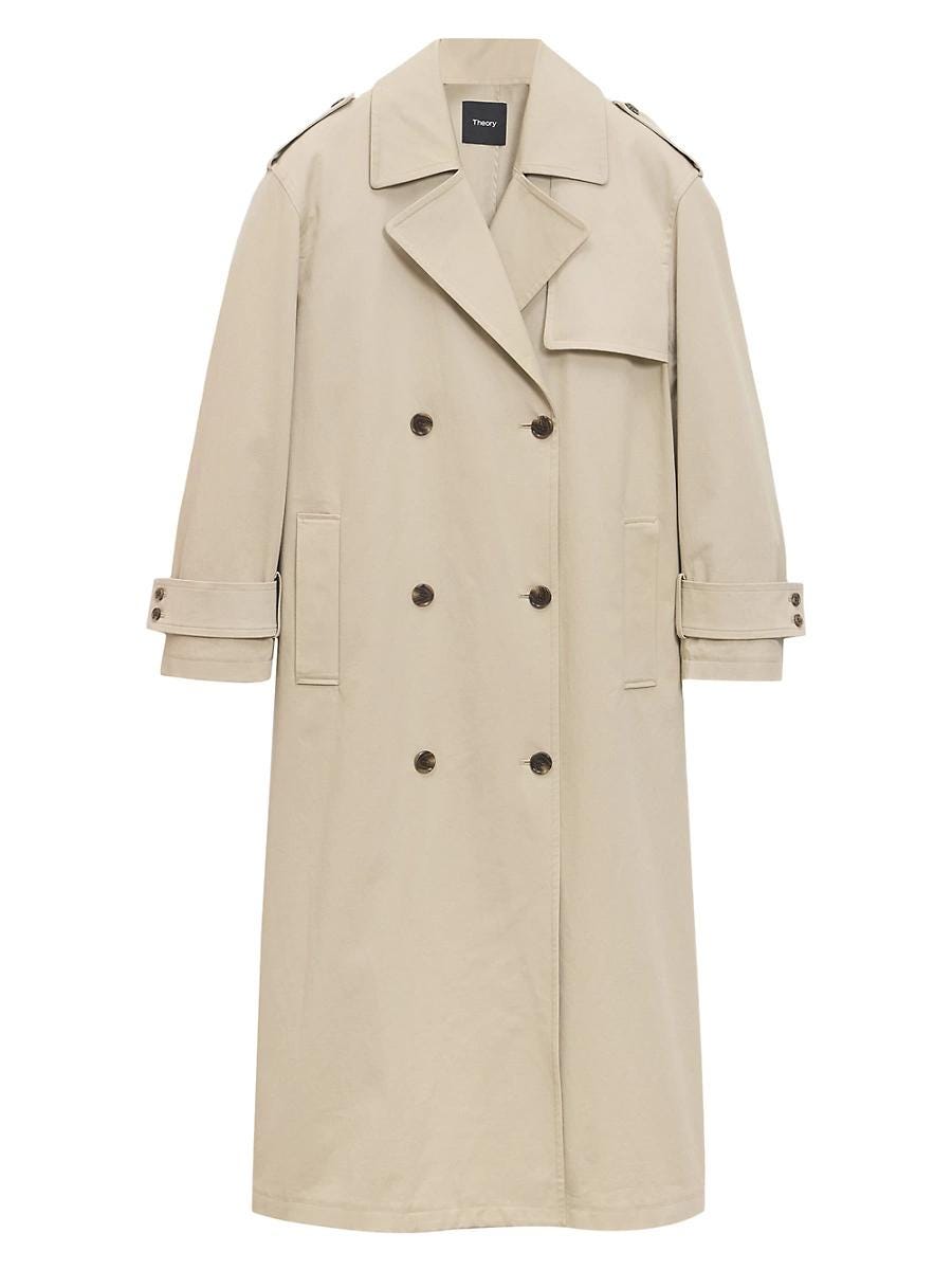 Oversized Double-Breasted Trench Coat