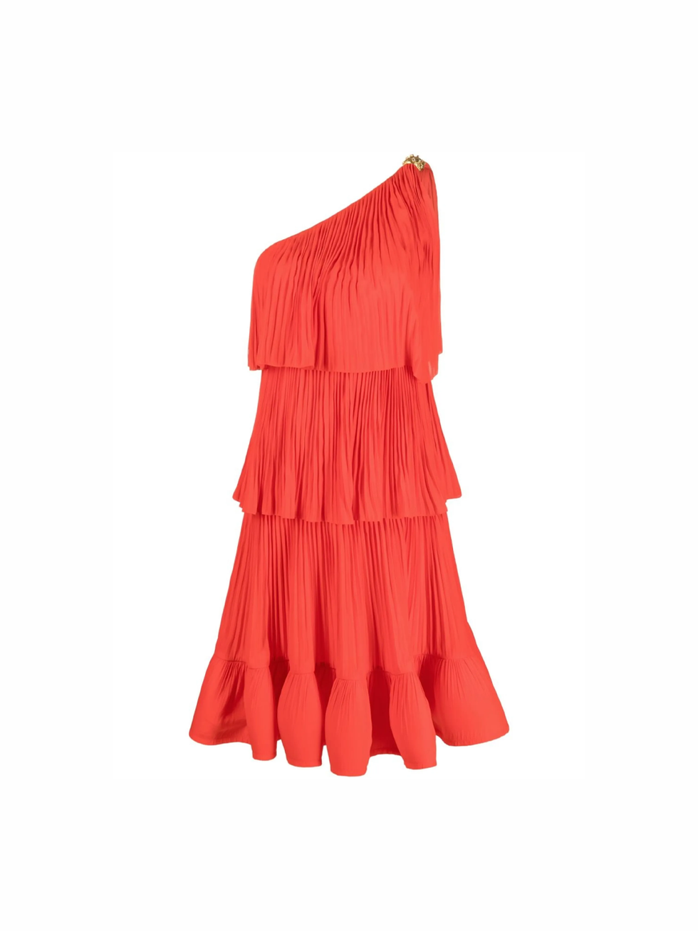 Lanvin pleated one-shoulder dress