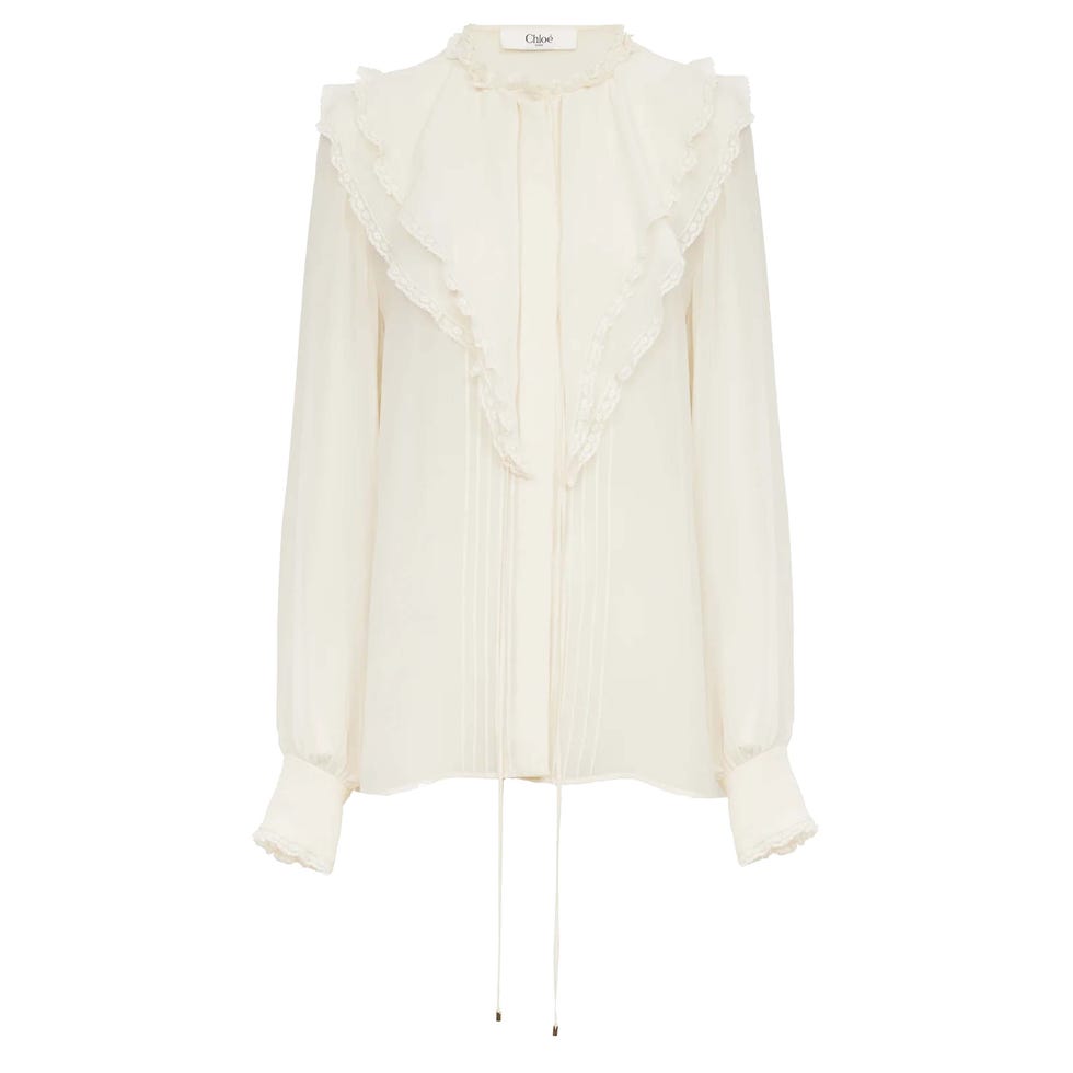 ruffled blouse