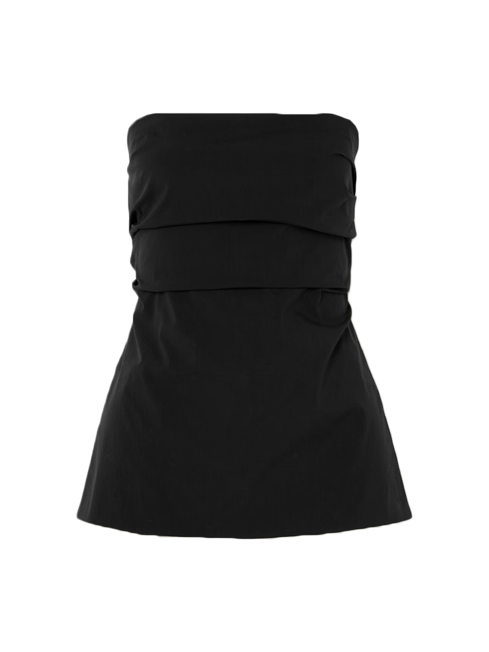 St. Agni strapless ruched cotton-blend top