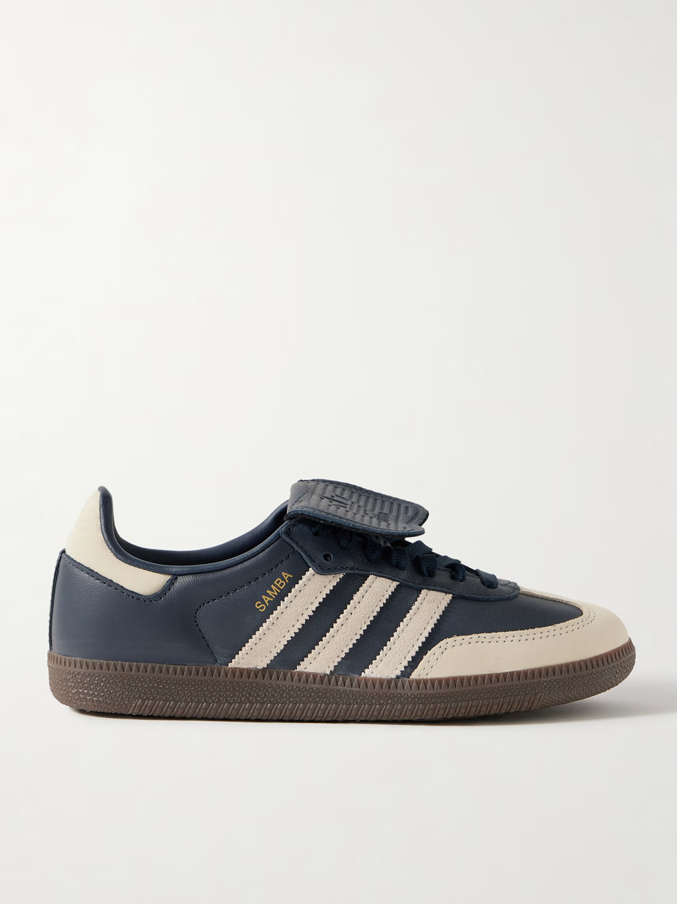 Adidas Samba LT nubuck and suede-trimmed leather sneakers