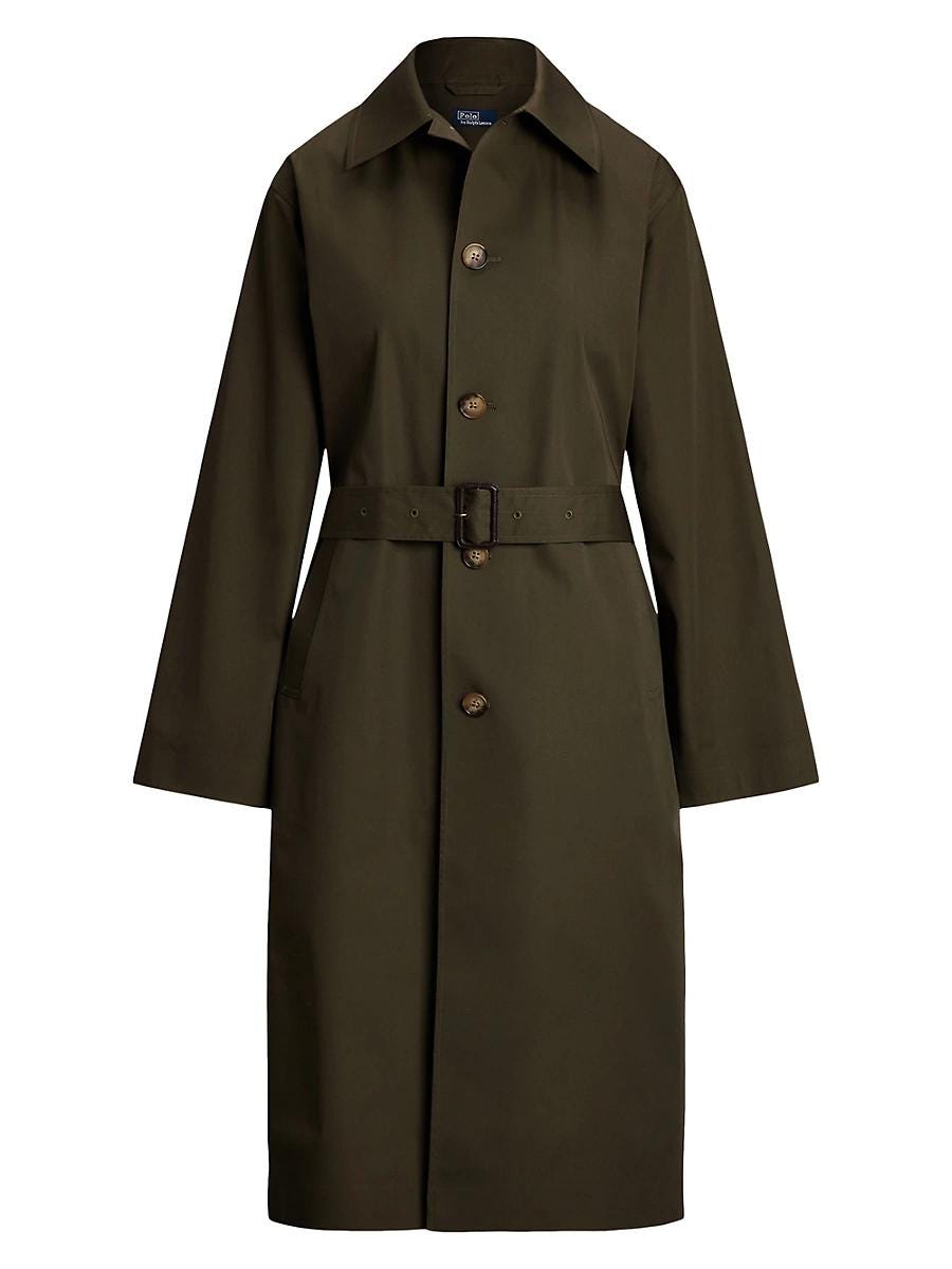 Women's Water-Resistant Twill Car Coat 