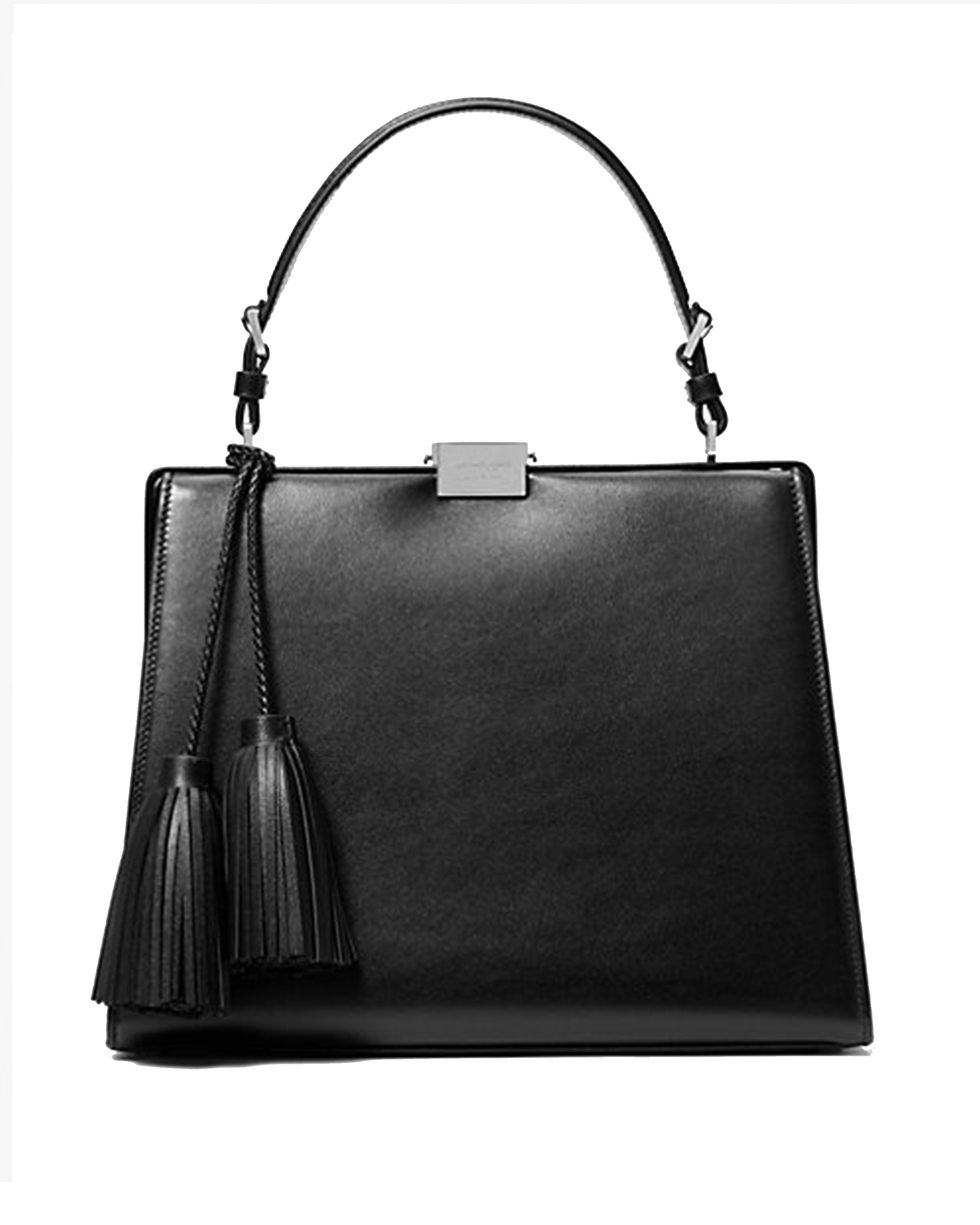 Borsa a tracolla Simone in pelle con nappe