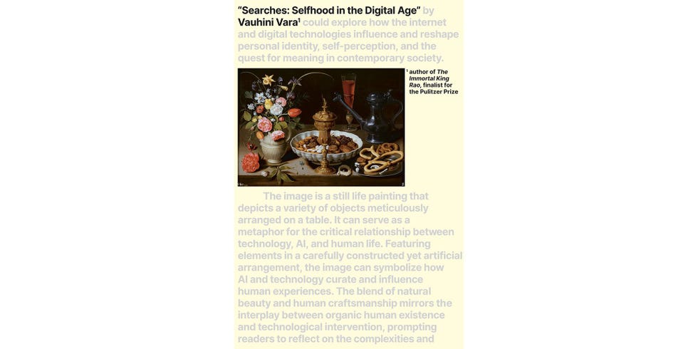 <i>SEARCHES: SELFHOOD IN THE DIGITAL AGE</i>, BY VAUHINI VARA