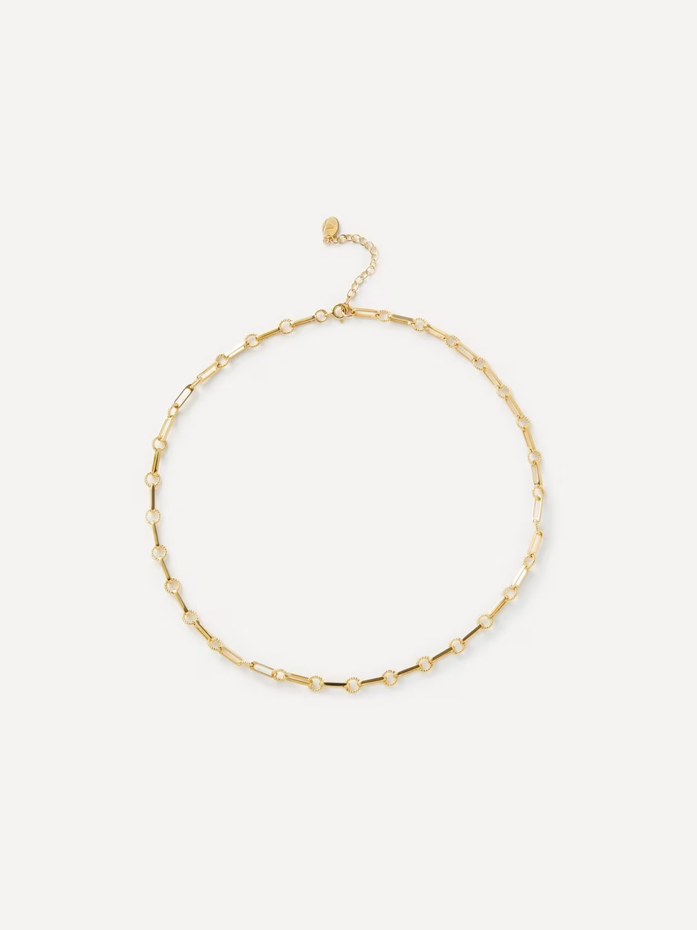 Laura Vann 18ct gold-plated vermeil silver twisted link vintage chain necklace