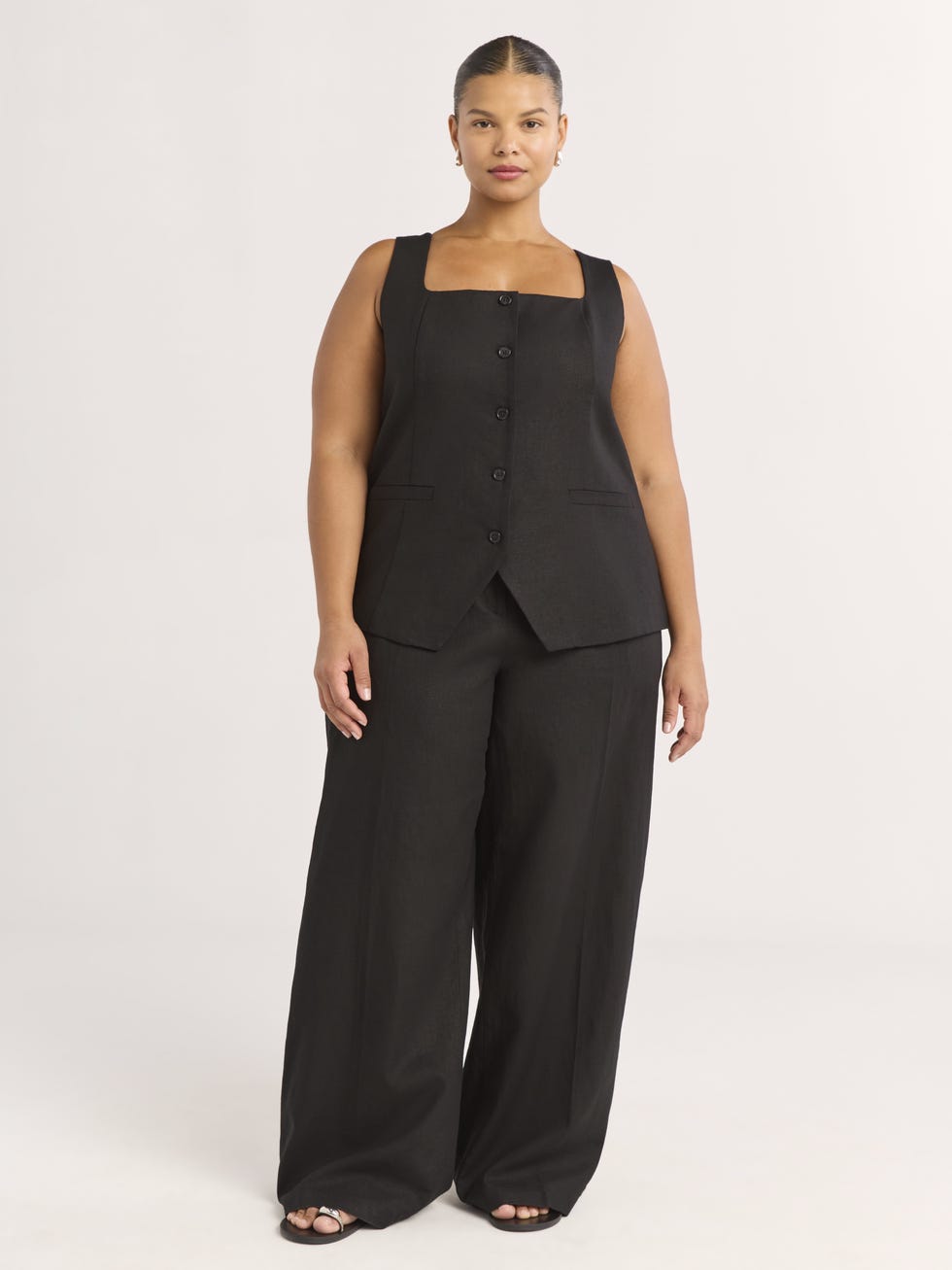 Scoop Linen Blend Wide Leg Pants